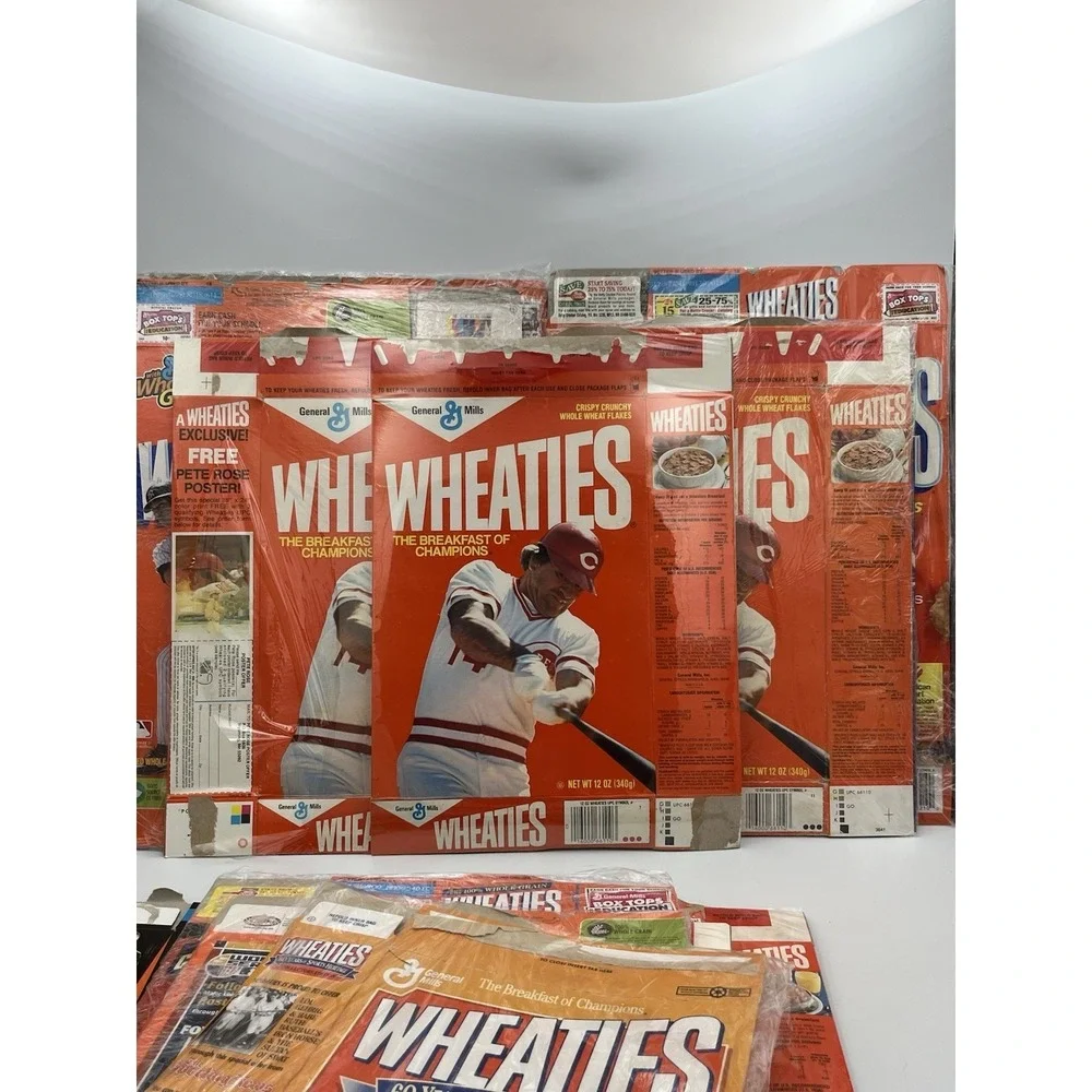 Lot‎ of 22 Vtg Wheaties Cereal Boxes Woods Griffey Gehrig Manning Gwynn McGwire